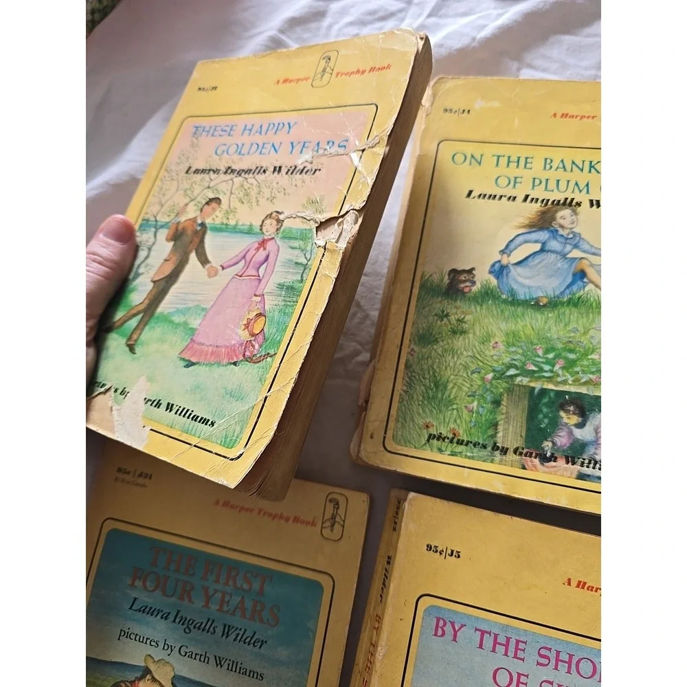 Lot of 9 VTG Little House On The Prairie by Laura Ingalls Wilder Paperback Books